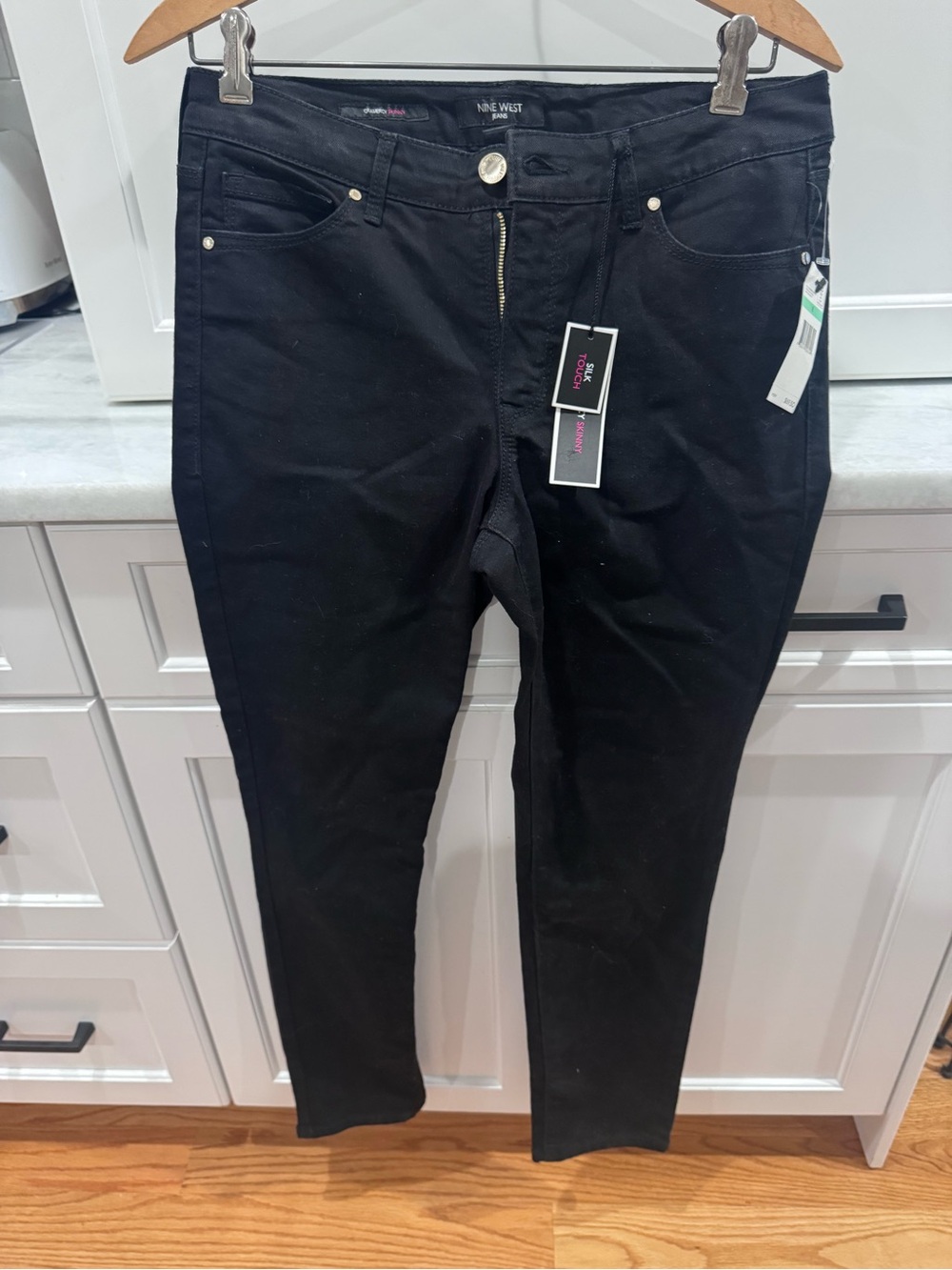 Nine West Black Skinny Jeans with Zip Detail